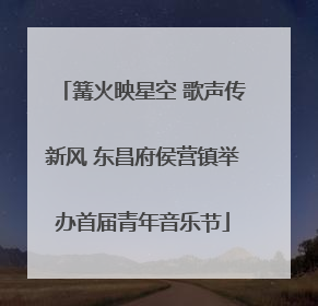 篝火映星空 歌声传新风 东昌府侯营镇举办首届青年音乐节